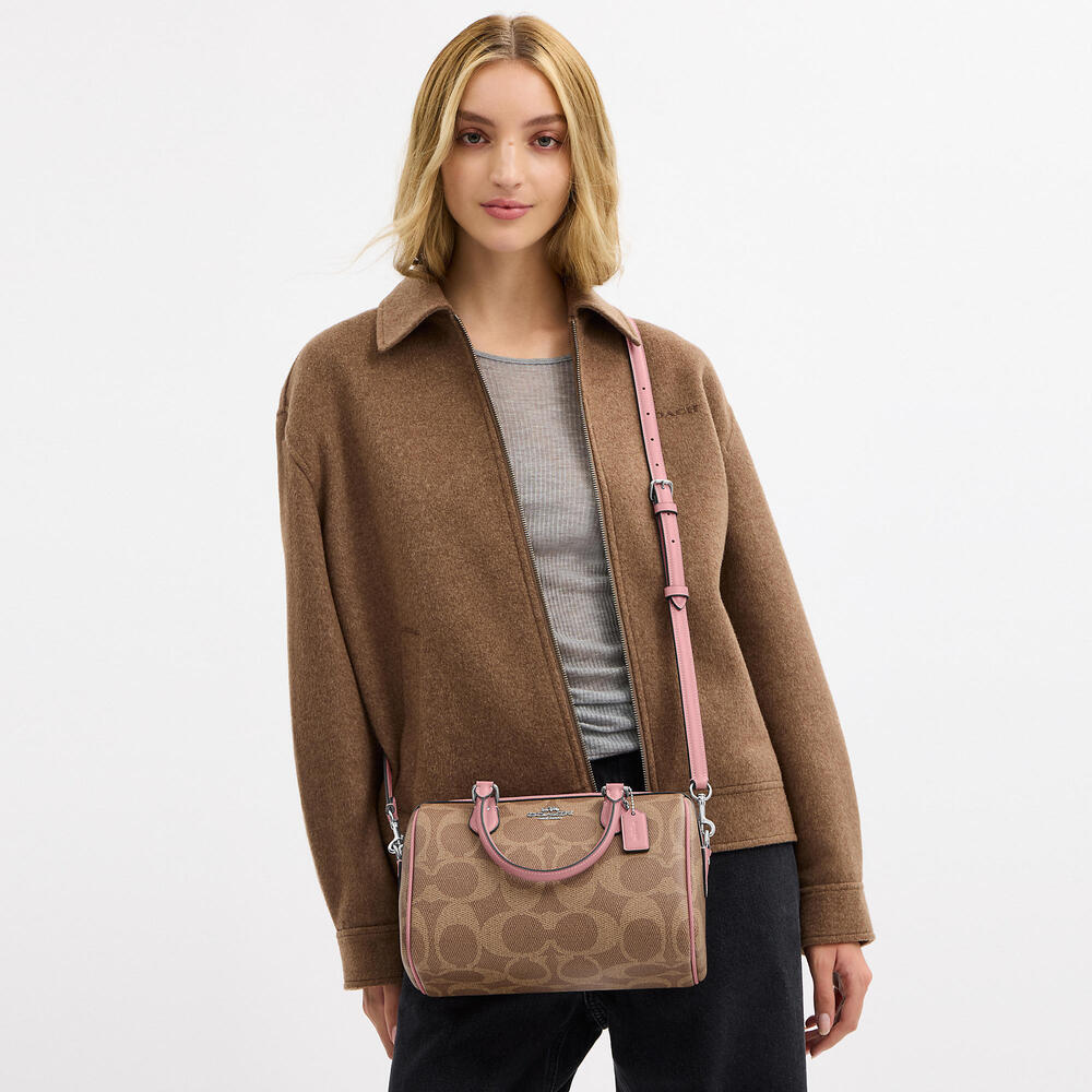 Coach Rowan Satchel Bag In Maxi Signature Canvas - Picture 2 of 5